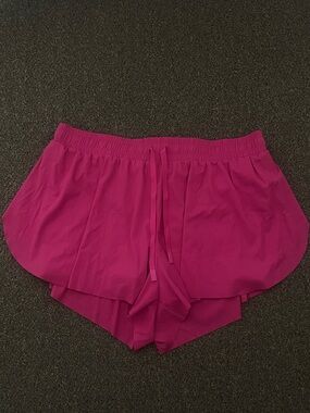 Women’s Hot Pink Athletic Shorts with Drawstring